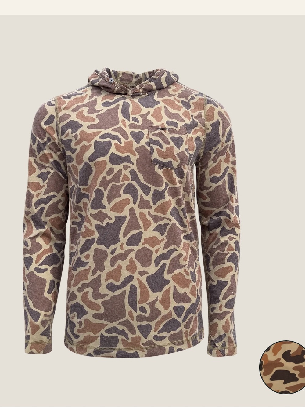 Poncho The Shell Bag Hoodie in Duck Camo